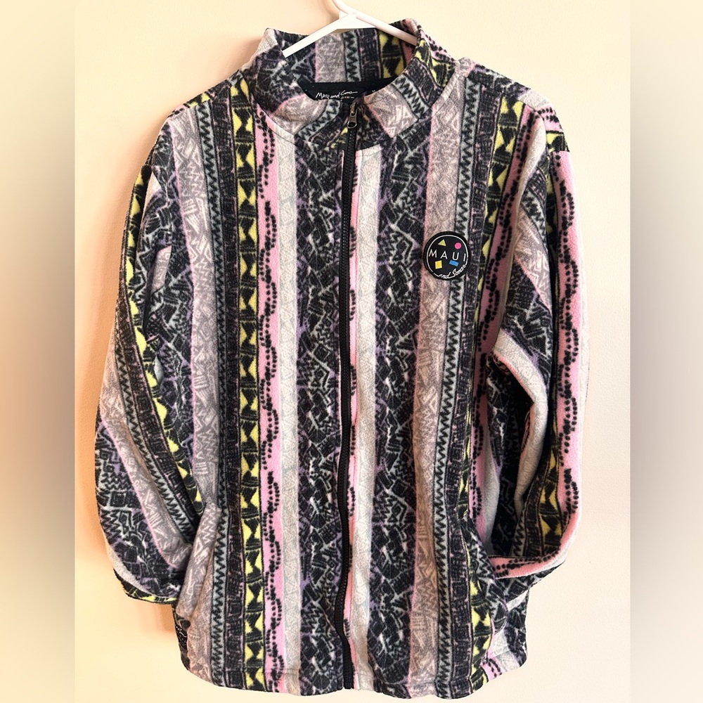 Maui & Sons Fleece Zippered Sweater – Men’s Medium – Great Condition
